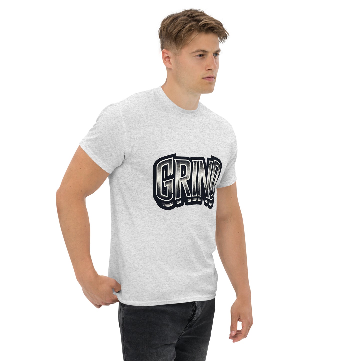 Men's classic Round Neck Printed T-shirt