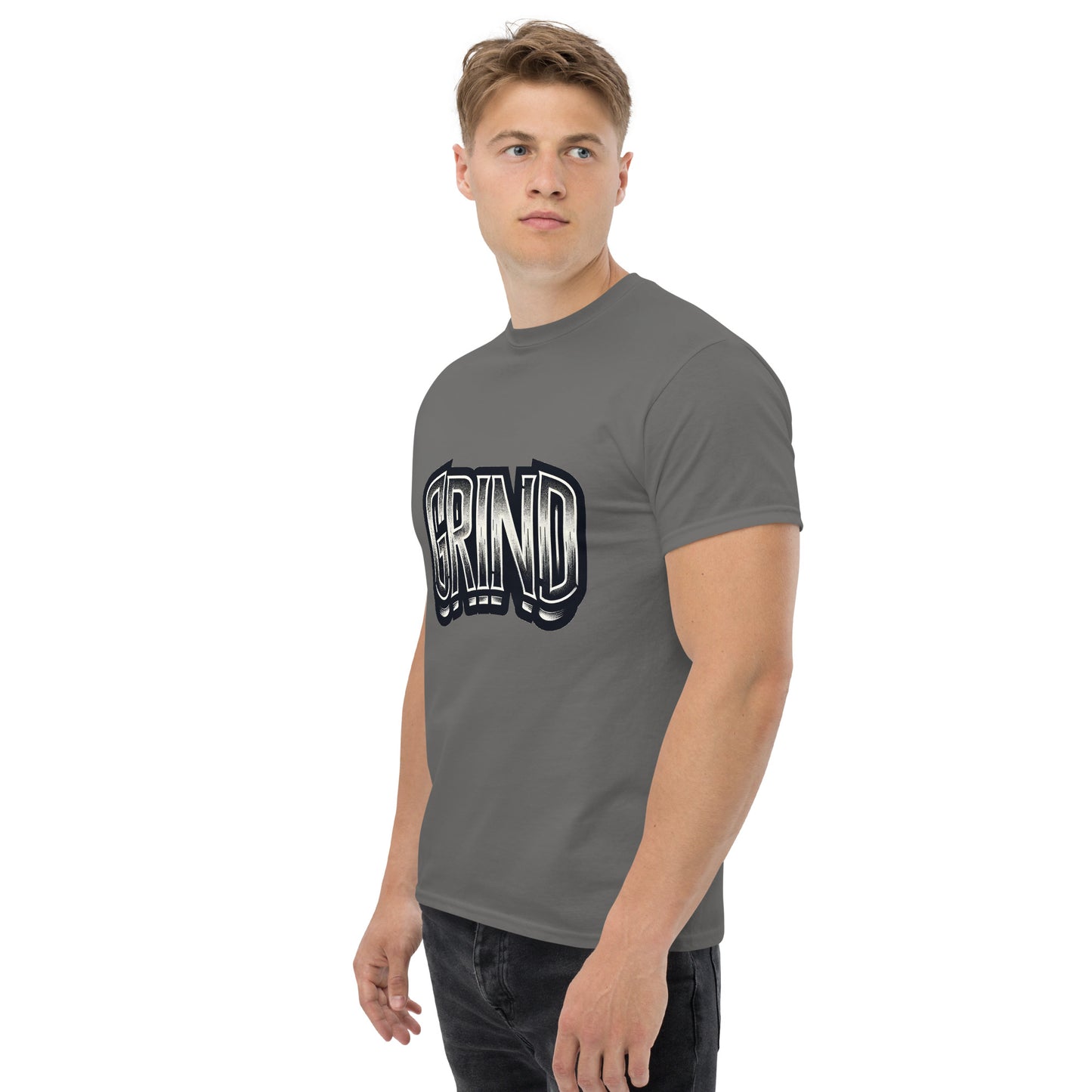 Men's classic Round Neck Printed T-shirt