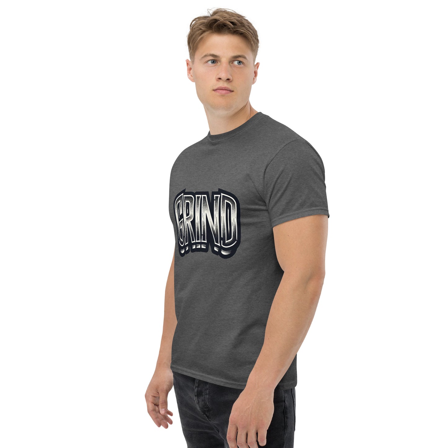 Men's classic Round Neck Printed T-shirt