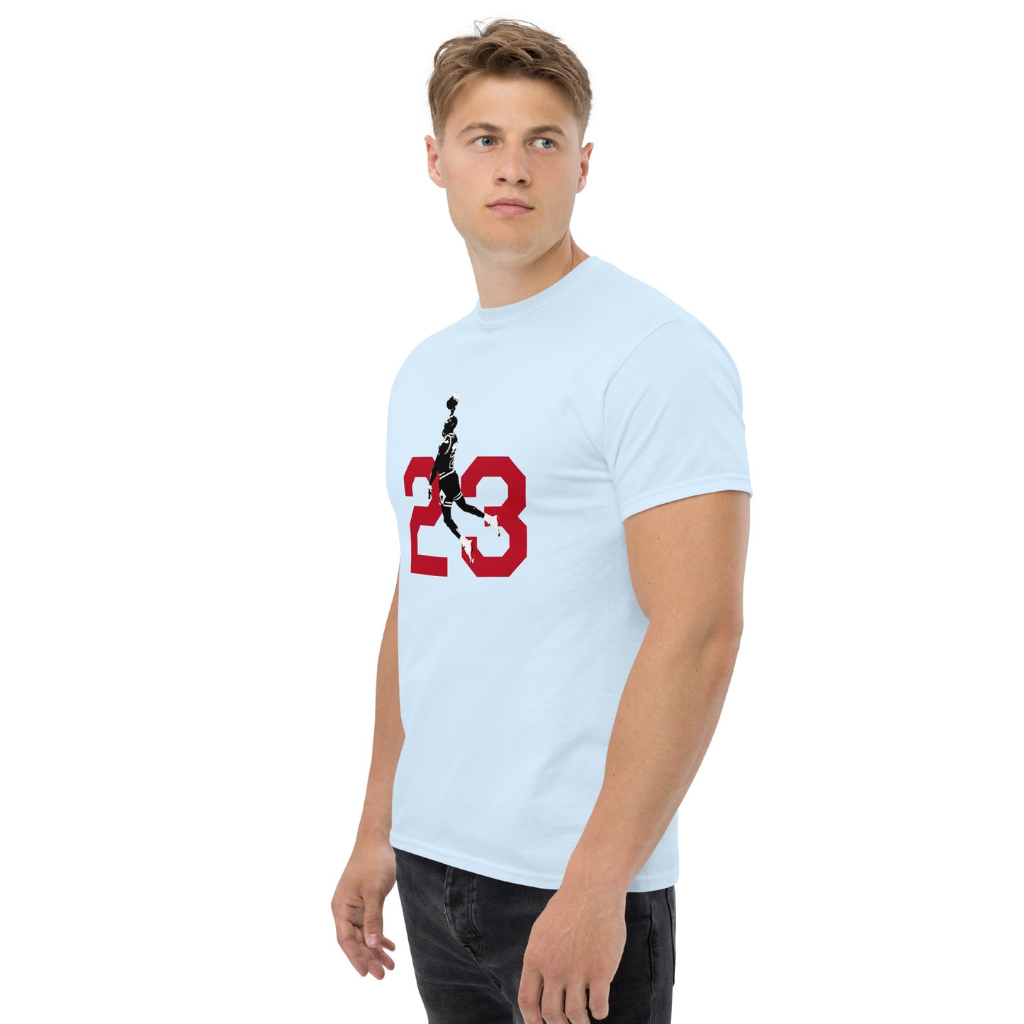 Men Classic Round Neck Printed  Sport T-shirt