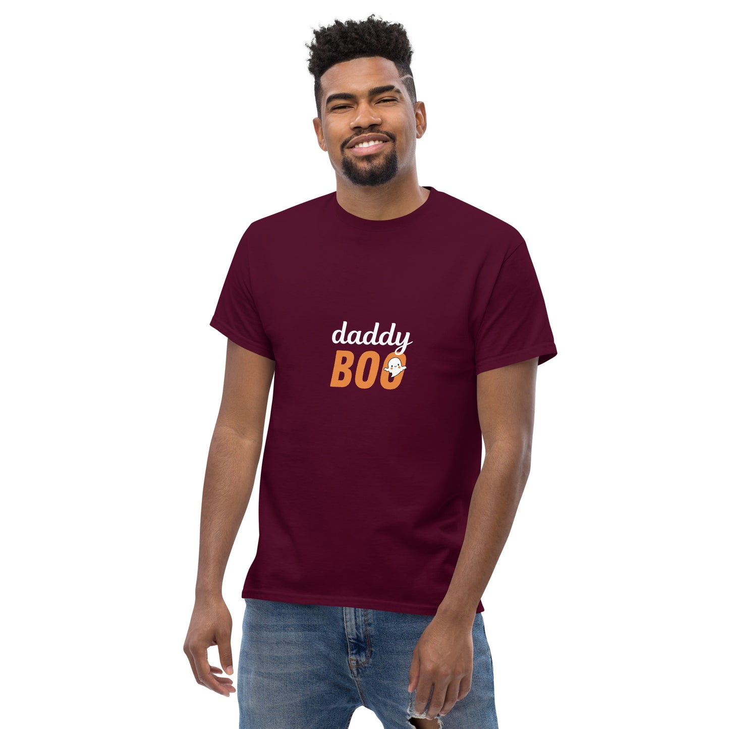 Cute Round Neck Graphic Printed T-shirt for Dad