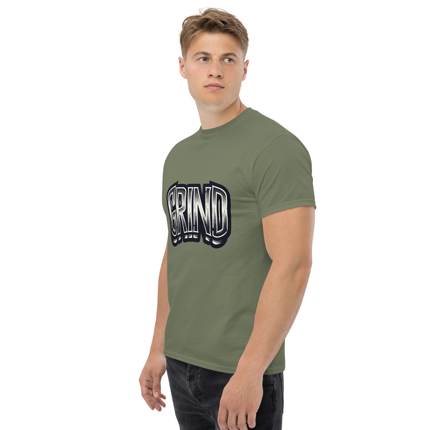 Men's classic Round Neck Printed T-shirt