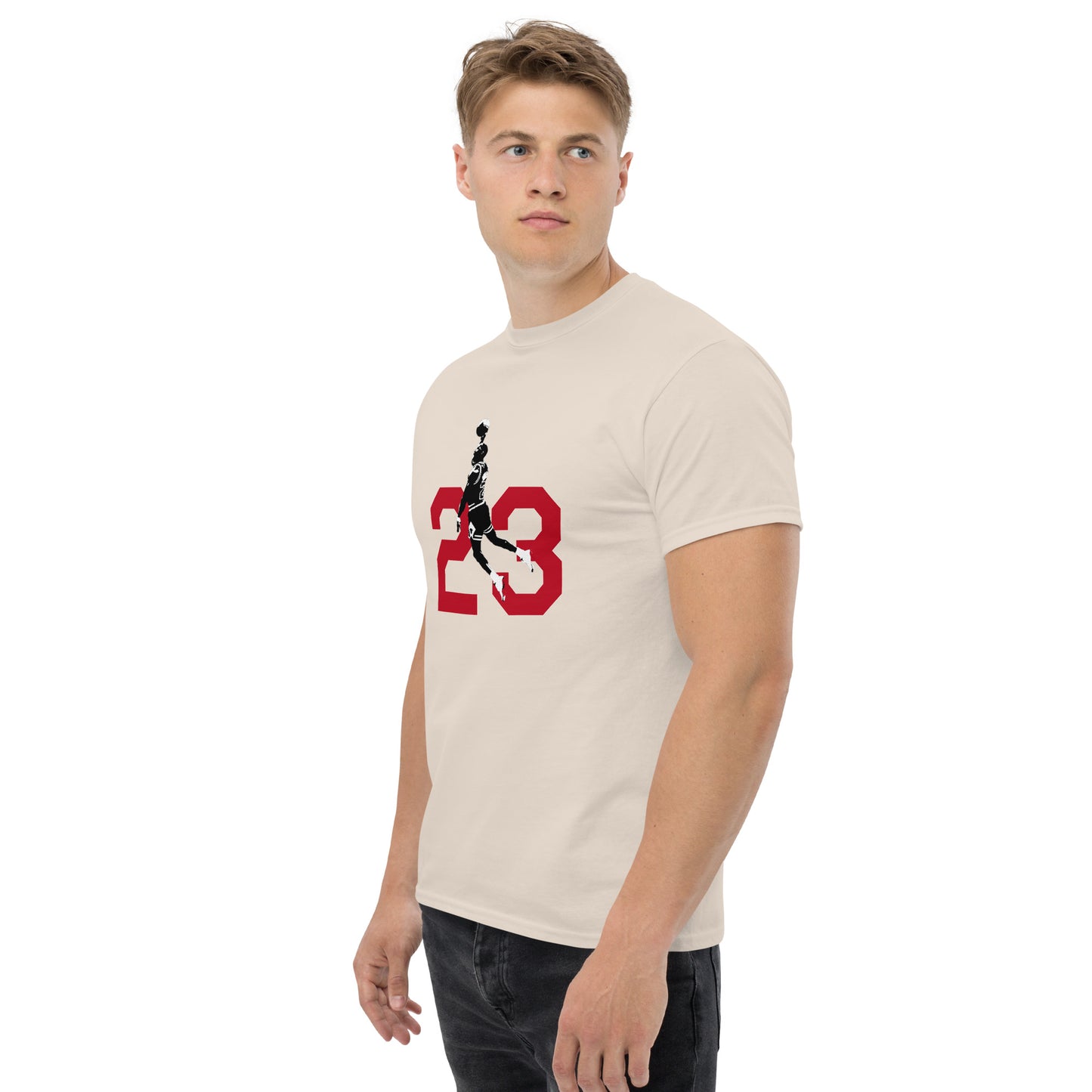 Men Classic Round Neck Printed  Sport T-shirt