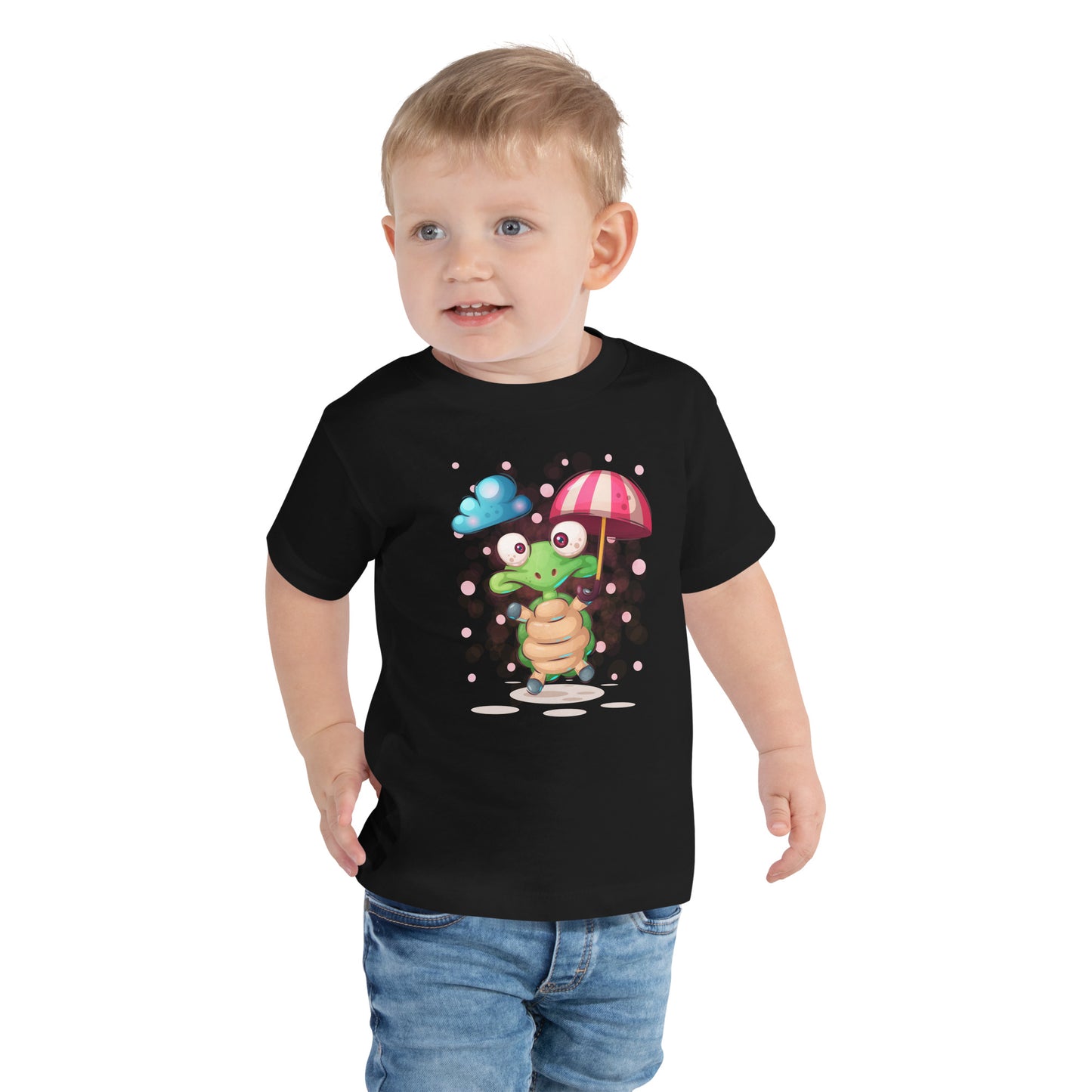 Pretty Round Neck Graphic Printed T-shirt for toddlers