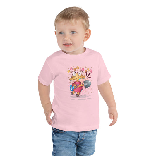 Pretty Round Neck Graphic Printed T-shirt for toddlers