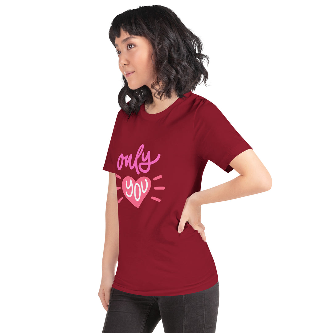 Cute Round Neck Graphic Printed T-shirt for Women