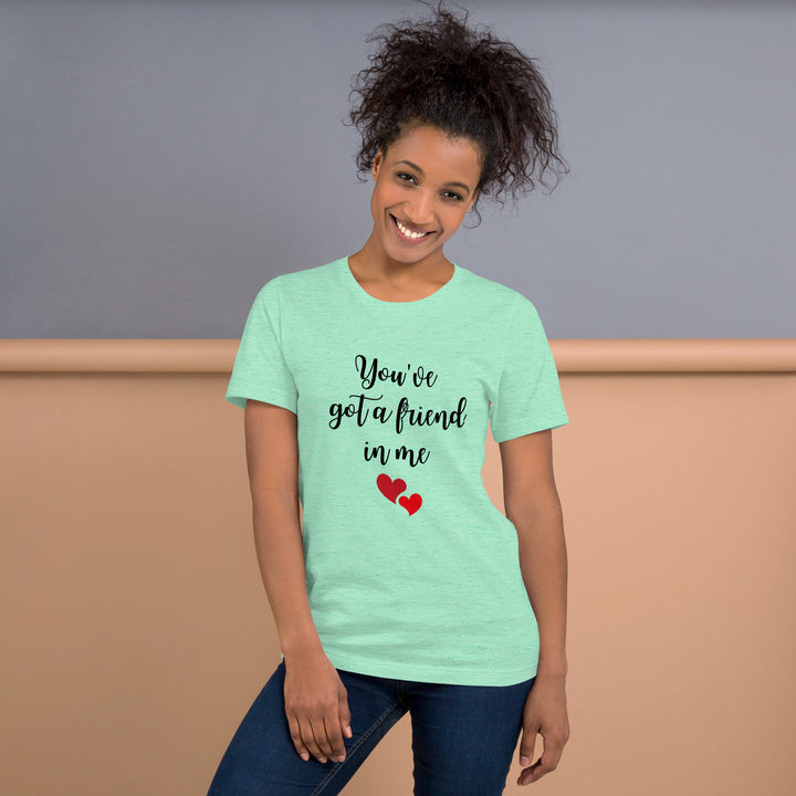 Cute Round Neck Friends Graphic Printed T-shirt