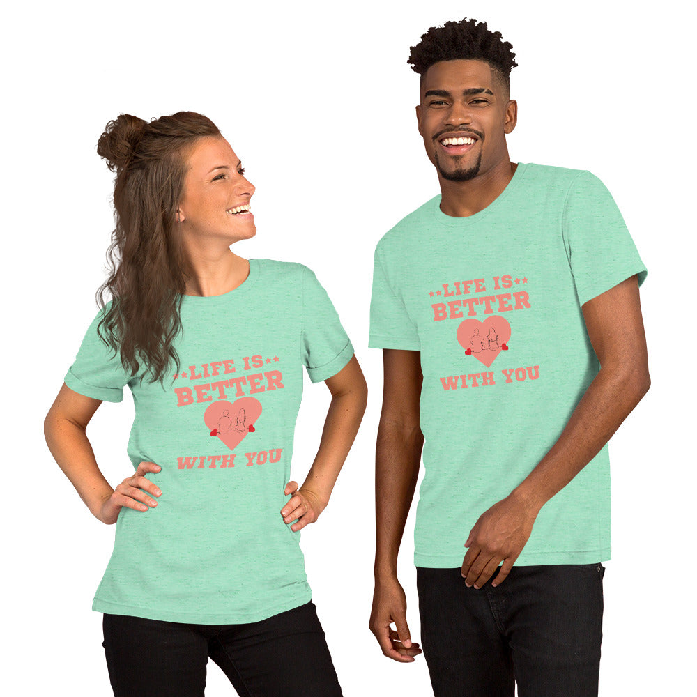 Cute Love Graphic Printed T-shirt for for both Men and Women