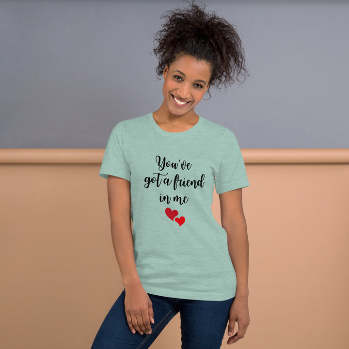 Cute Round Neck Friends Graphic Printed T-shirt