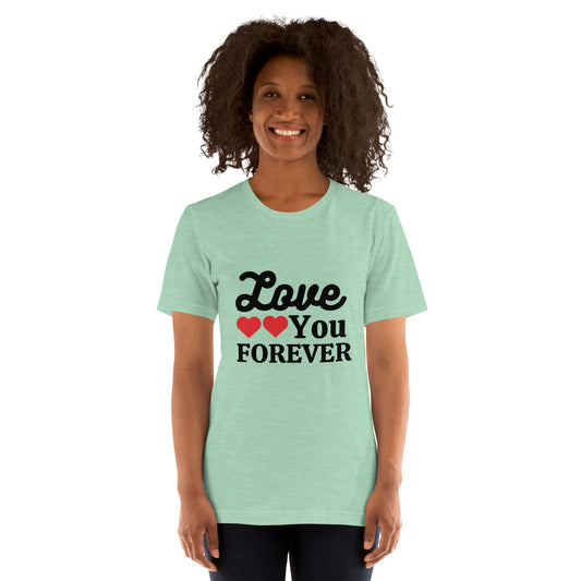 Cute Love Graphic Printed T-shirt for Women