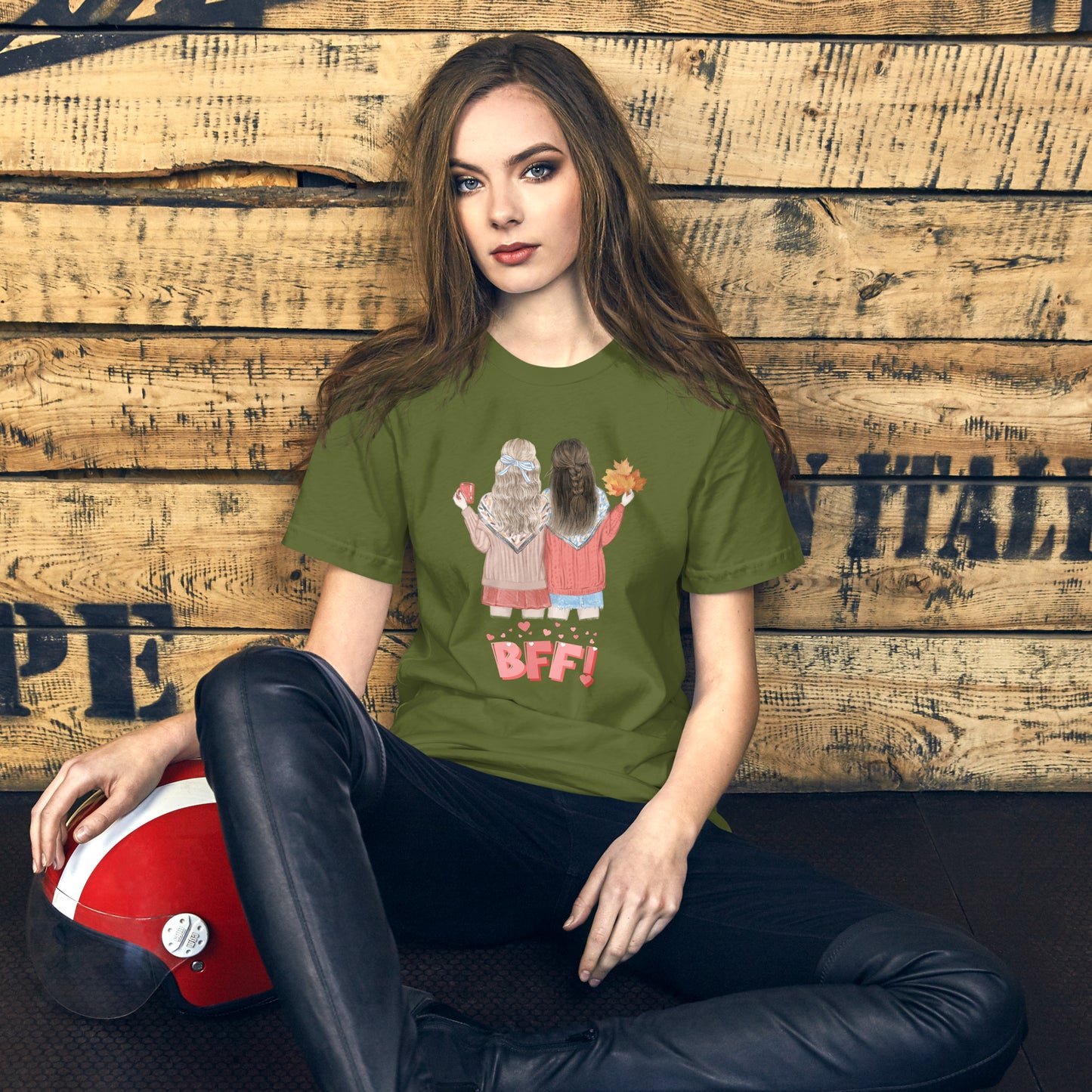 Cute Round Neck Friends Graphic Printed T-shirt