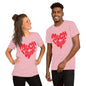 Cute Love Graphic Printed T-shirt for for both Men and Women