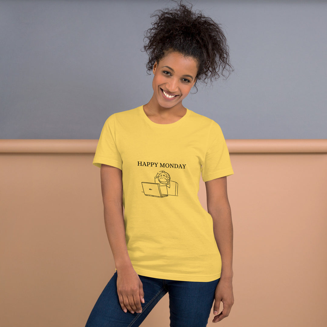 Happy Monday casual T-shirt for both Men and Women