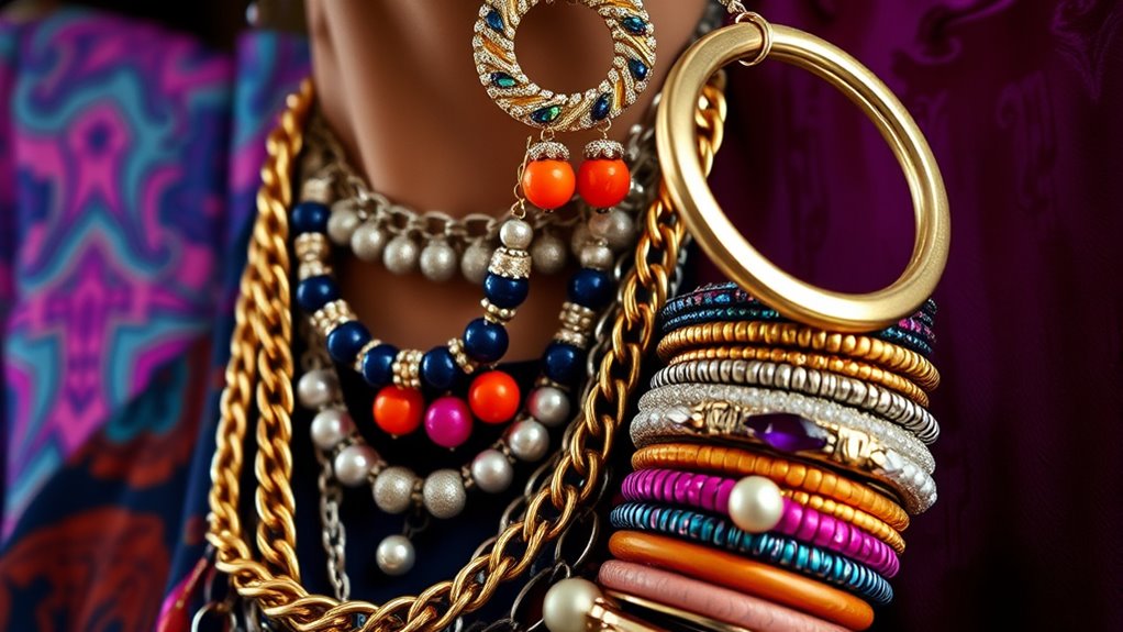 layered colorful balanced accessories