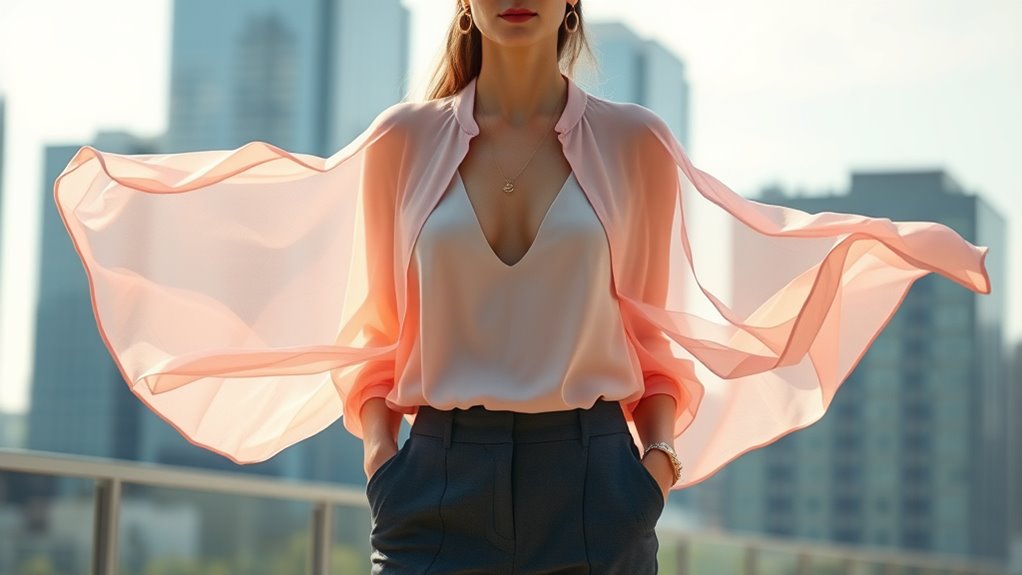 layered textured sheer elegance