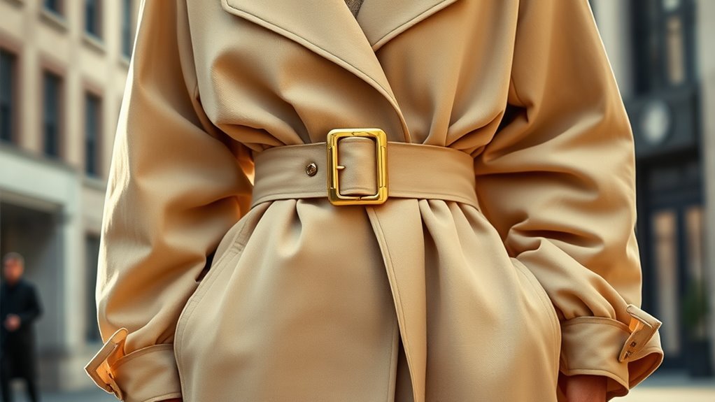 stylish belted oversized outfits