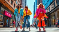 80s inspired colorful revival