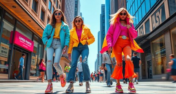 80s inspired colorful revival