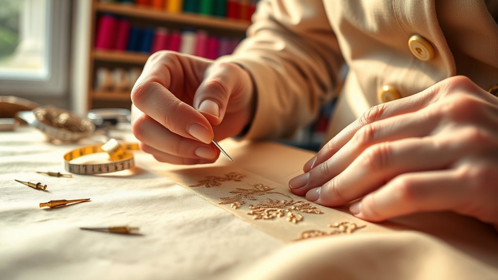 artisan sewing and detailing