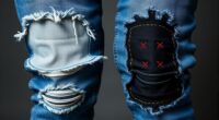 customize distress patch jeans