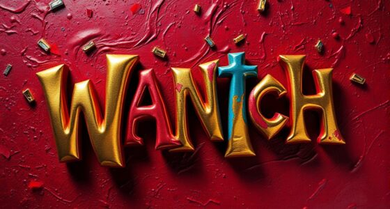 distorted abstract typography designs