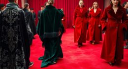 elegant red carpet outerwear