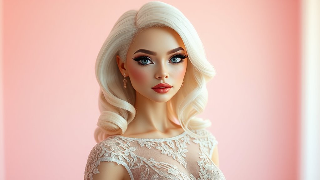 futuristic vintage doll aesthetic