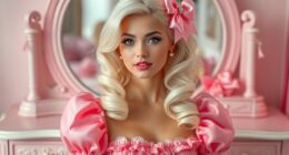 pink bows and ruffles