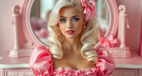 pink bows and ruffles