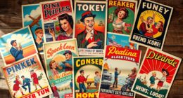 retro advertising and film posters