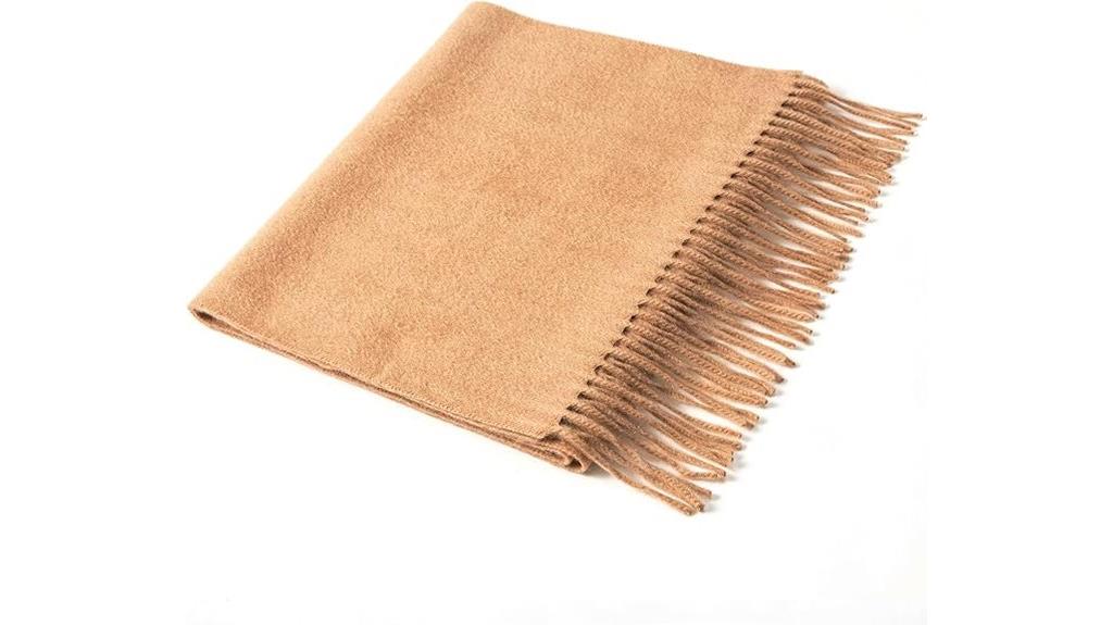 100 cashmere fringed scarf
