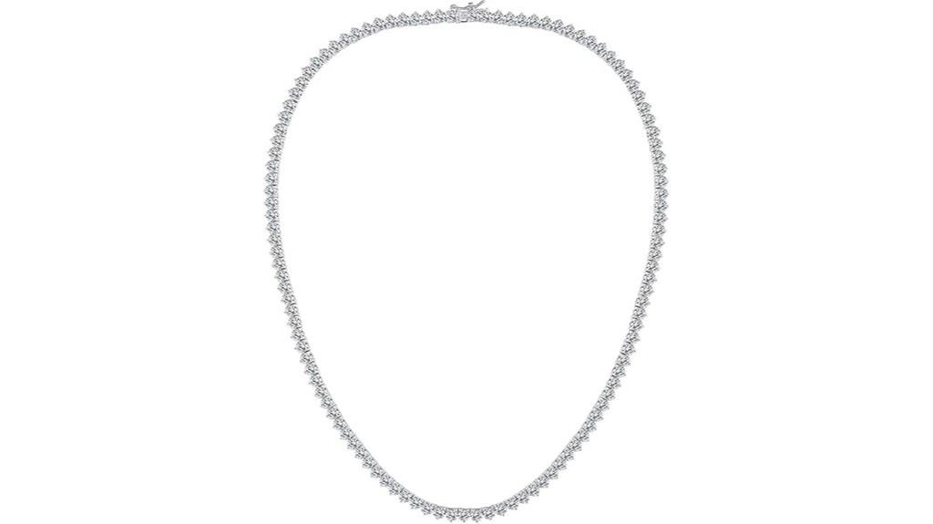 4mm gem tennis necklace