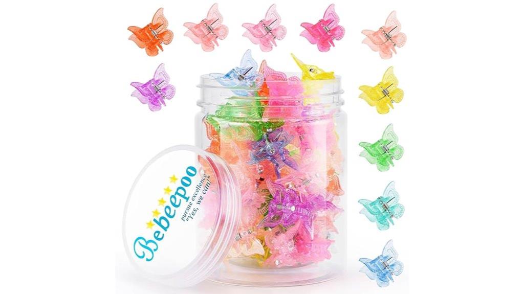 50 mini butterfly clips