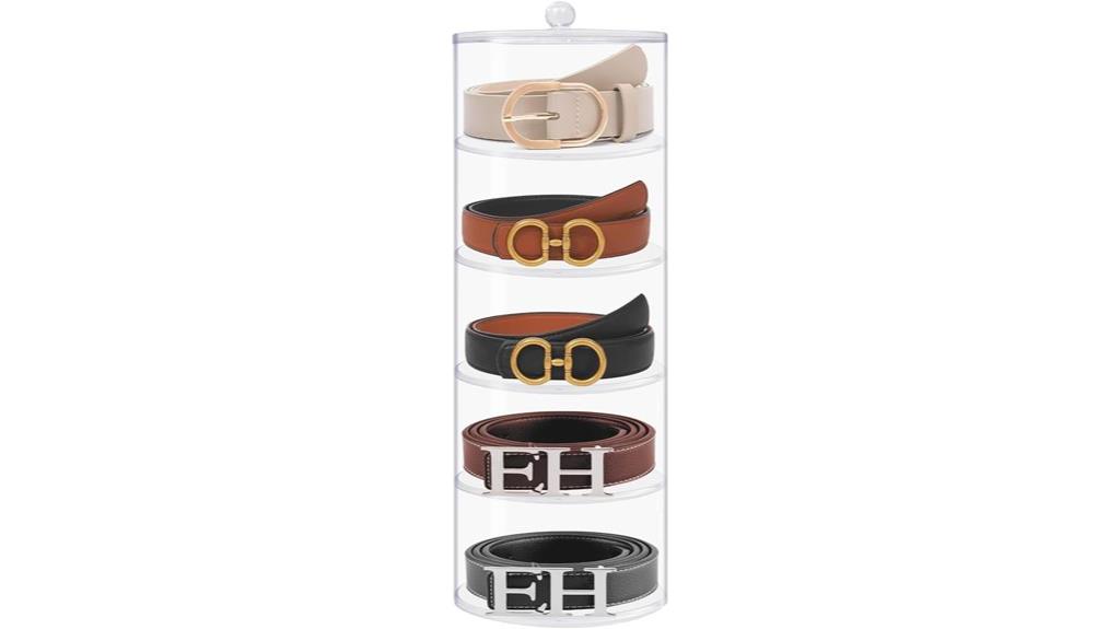 acrylic belt jewelry organizer