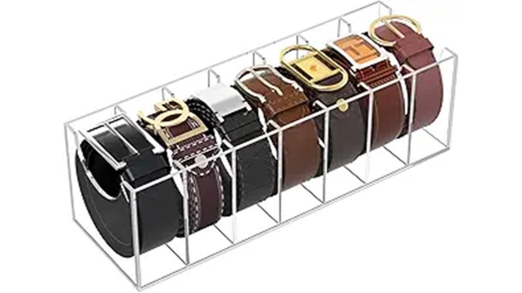 acrylic belt organizer holder