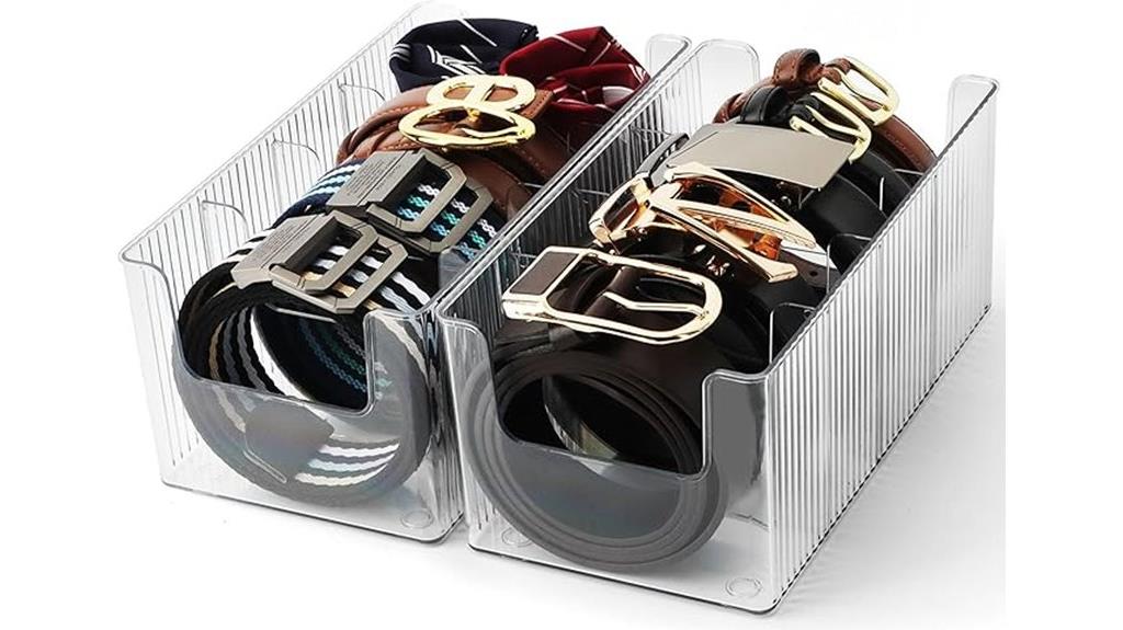 acrylic belt organizer pack