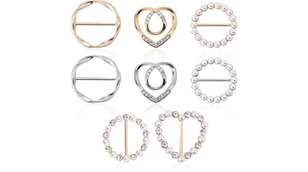 adjustable scarf ring set