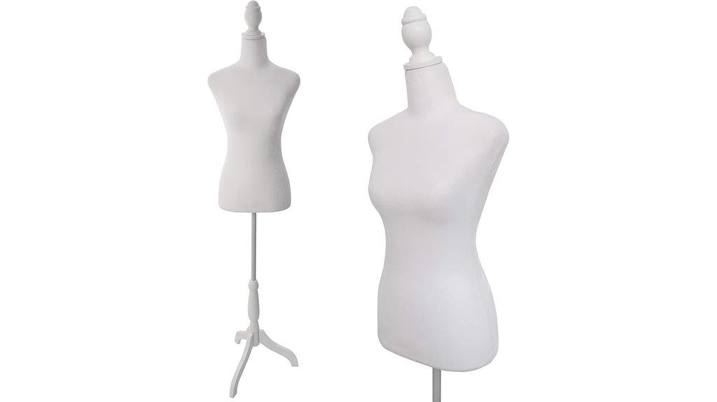 adjustable white jewelry mannequin