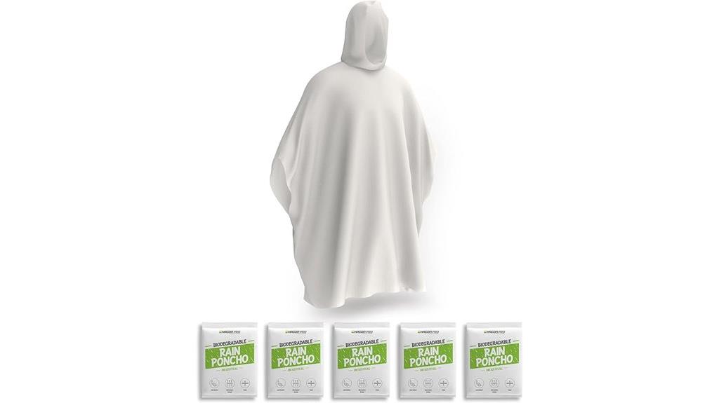 adult rain poncho pack