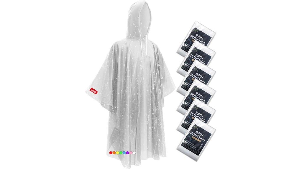 adult rain ponchos family pack