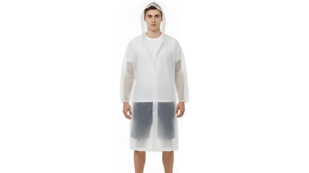adult reusable transparent raincoat
