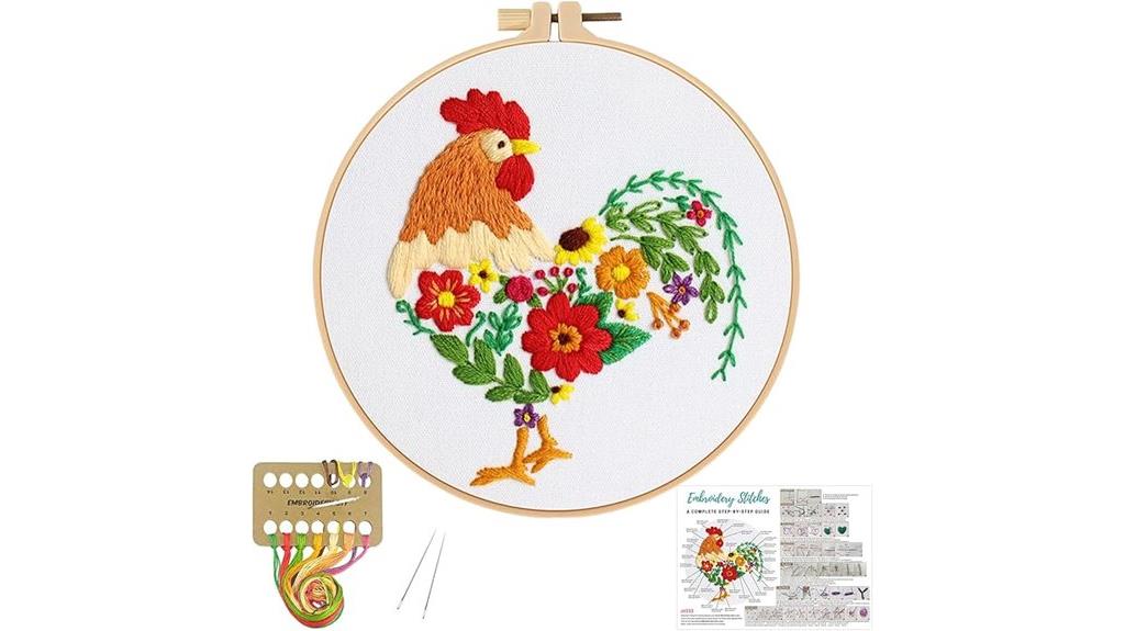beginner animal embroidery kit