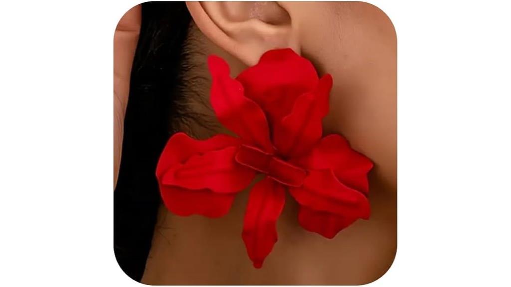 big floral earrings for women