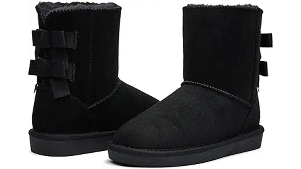 black suede winter boots
