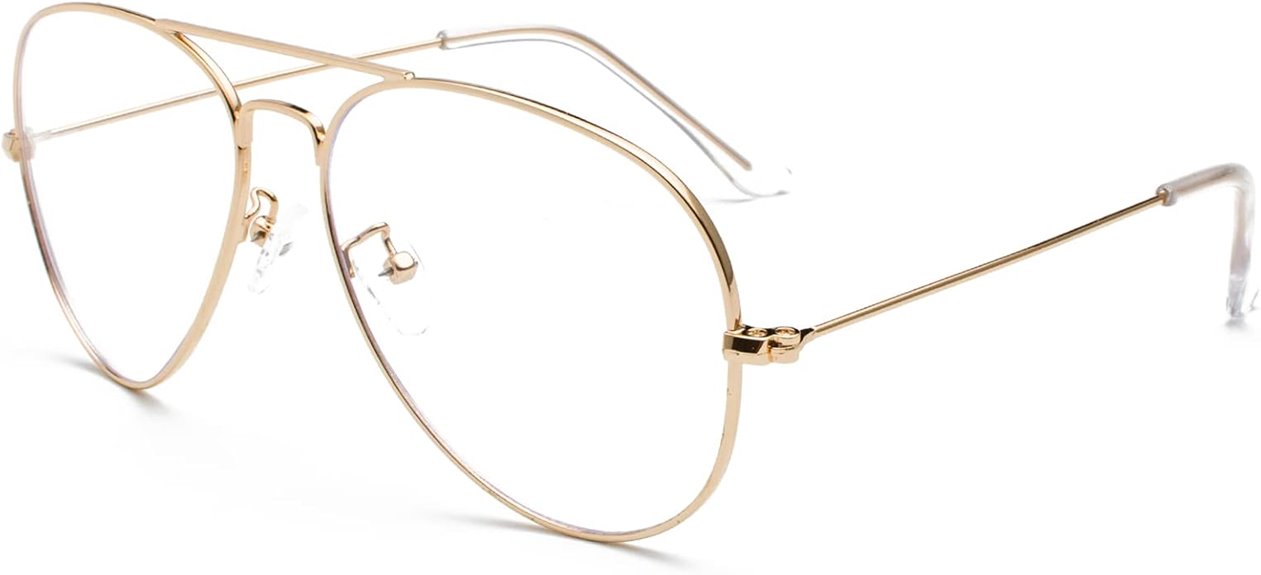 blue light aviator glasses
