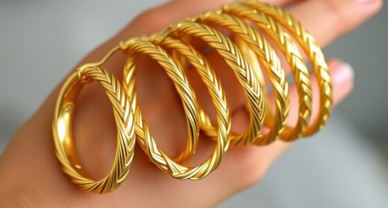 bold chunky gold hoops