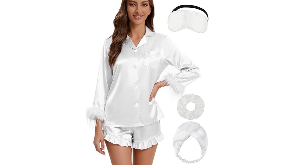 bridal satin pajama set