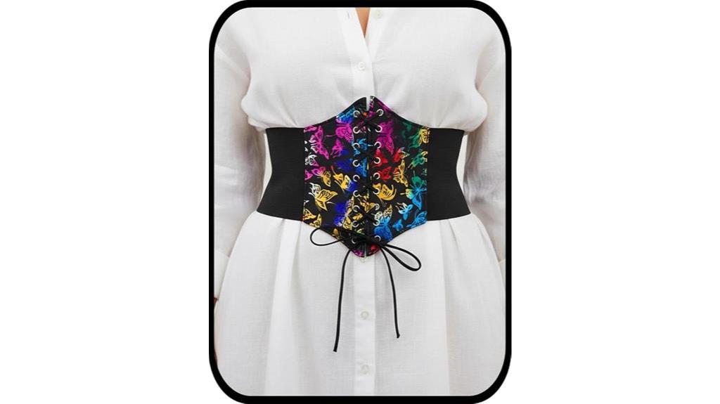 butterfly lace up corset