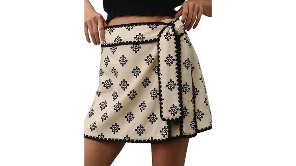 casual fall wrap skirt