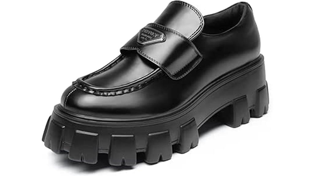 chunky platform loafers